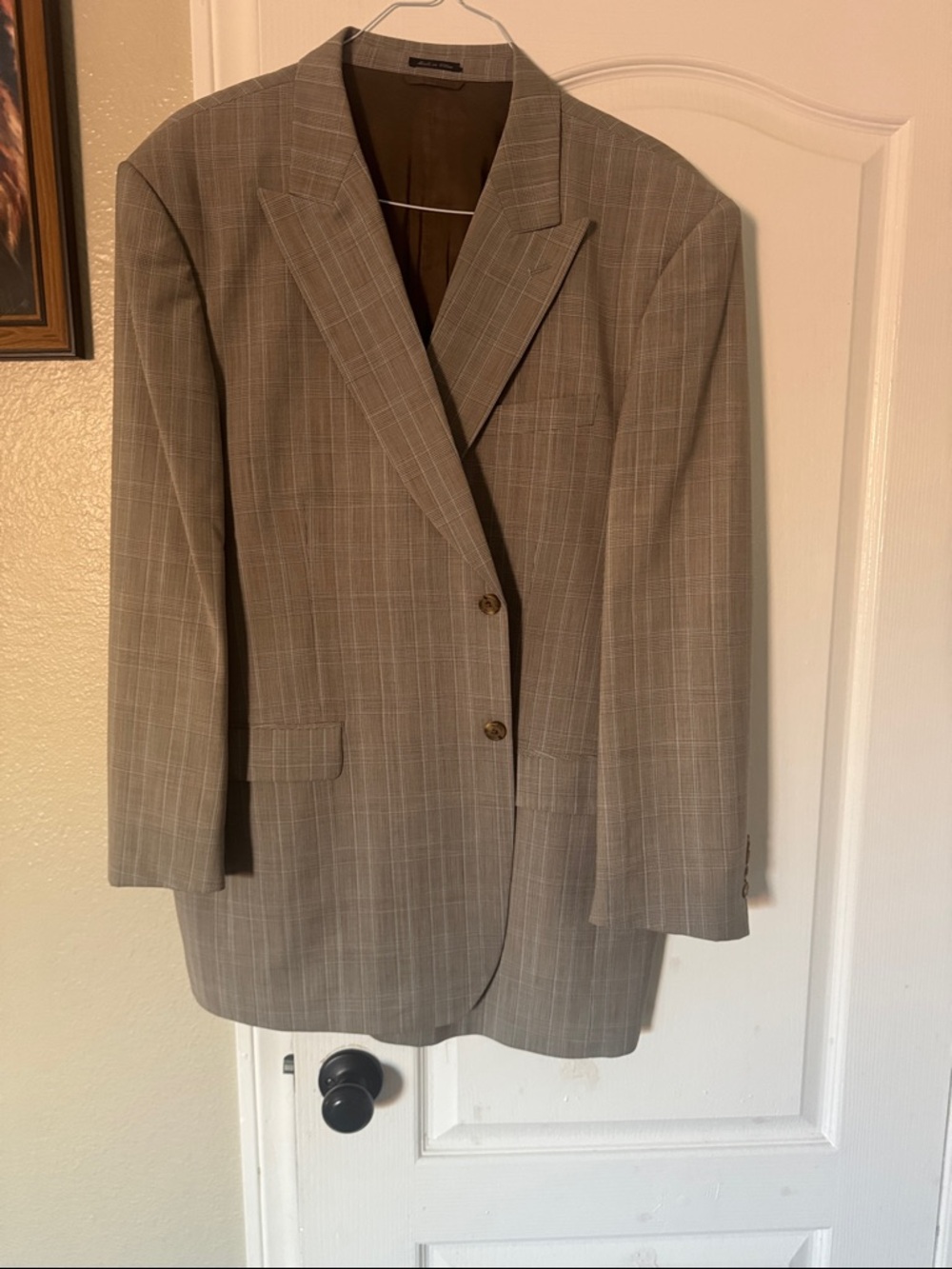 Classic Men's Glen Plaid Blazer - Brown